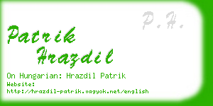 patrik hrazdil business card